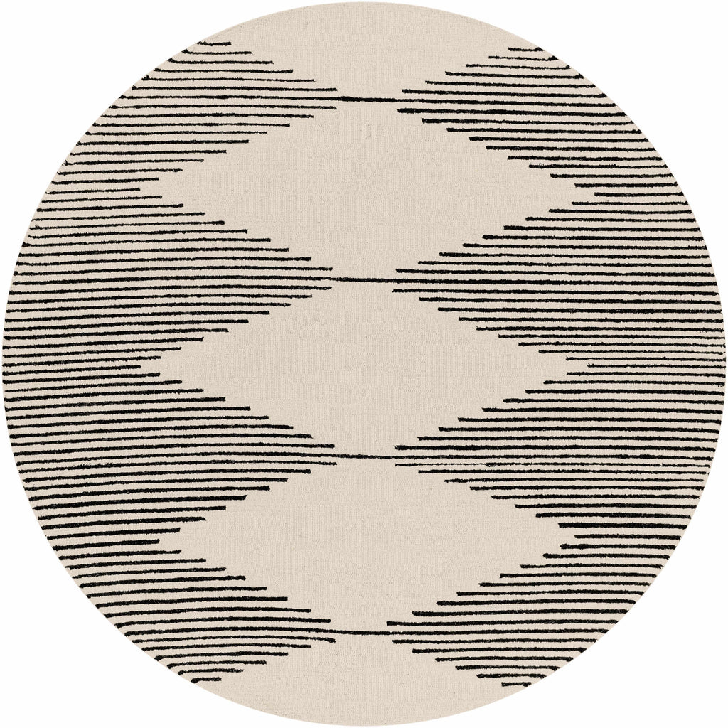 Hauteloom Walkerston WLKRS Black Hand Tufted Wool Rug