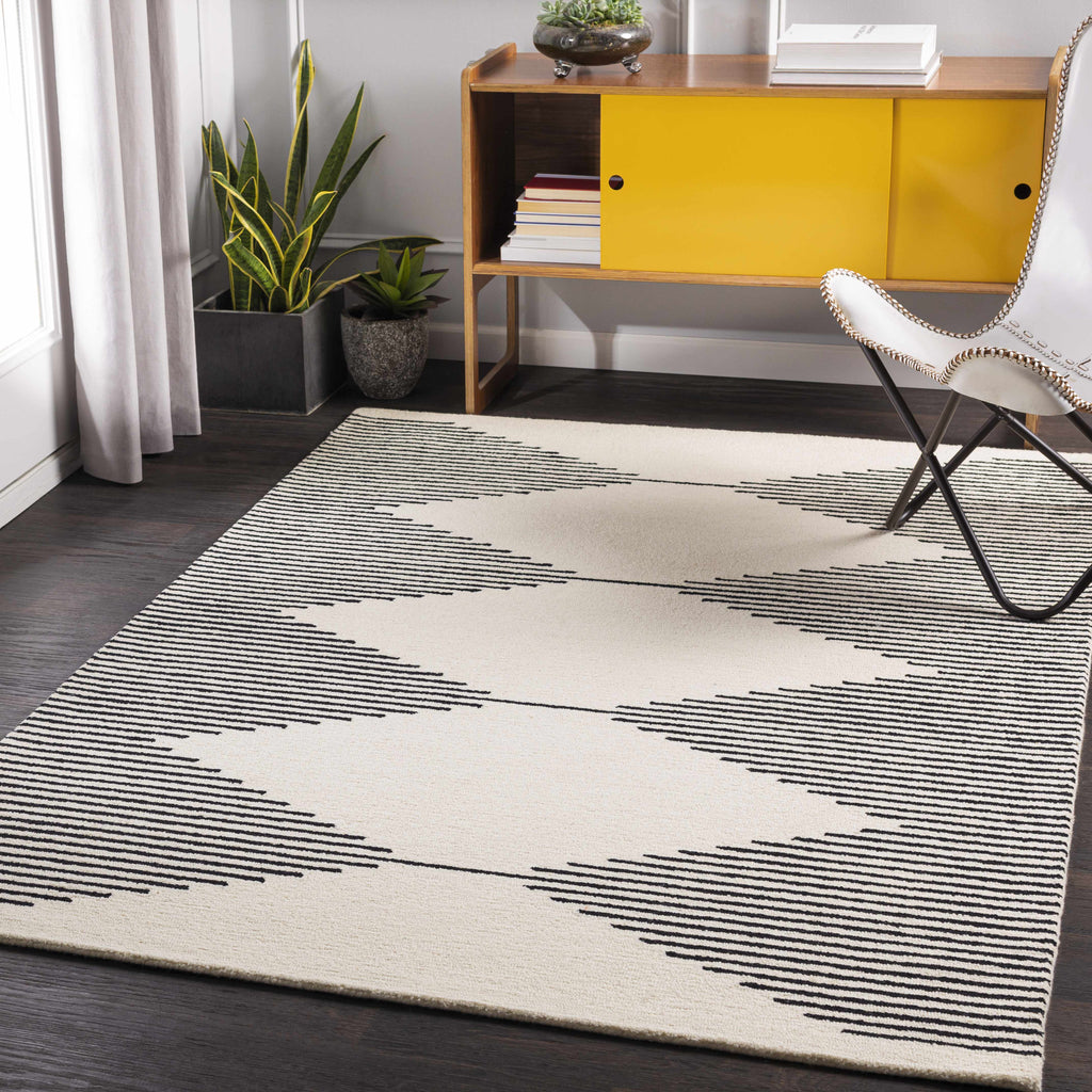 Hauteloom Walkerston WLKRS Black Hand Tufted Wool Rug