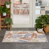 nourison aloha alh18 blue mocha rug