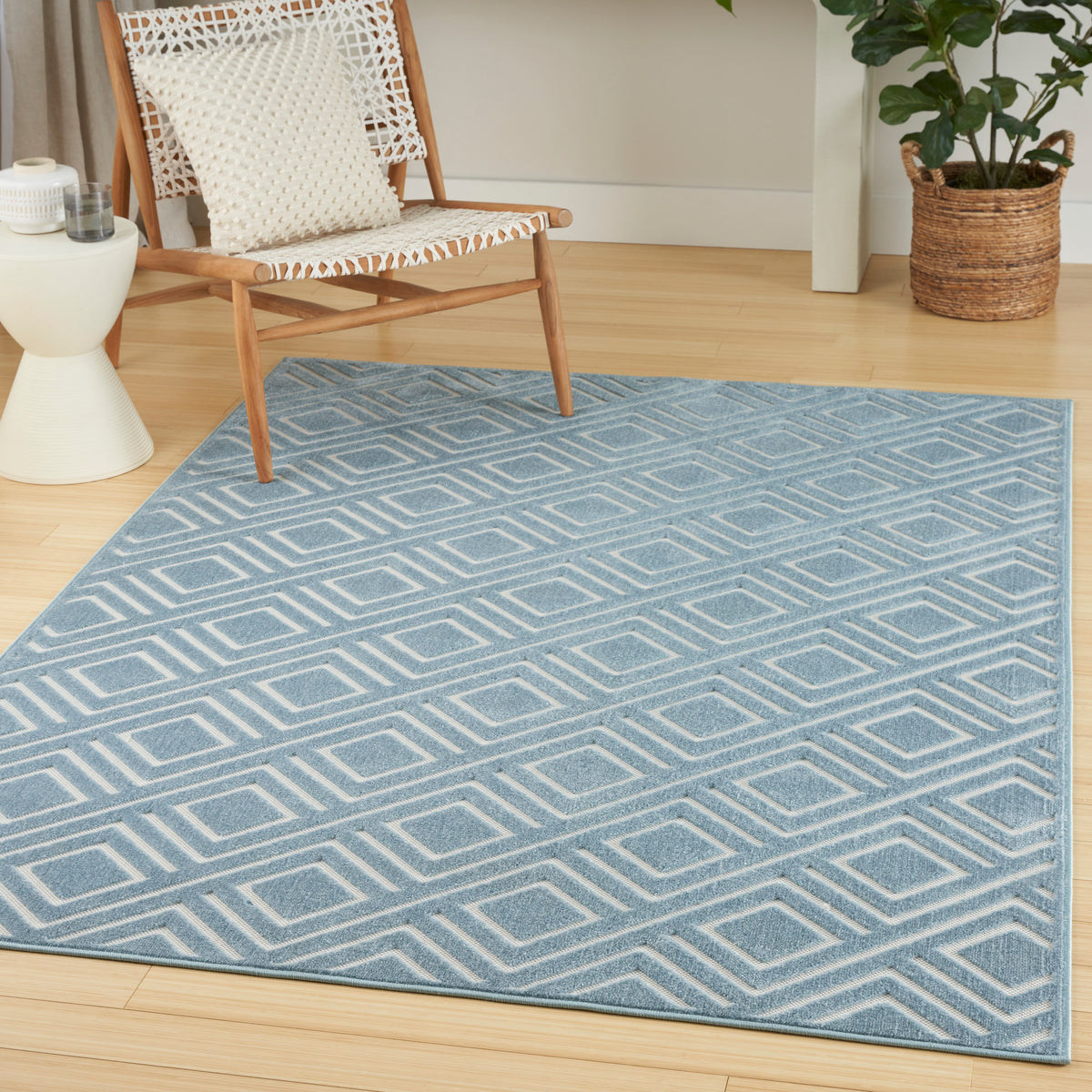 nourison care free caf03 blue rug