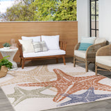 nourison aloha alh28 ivory multicolor rug