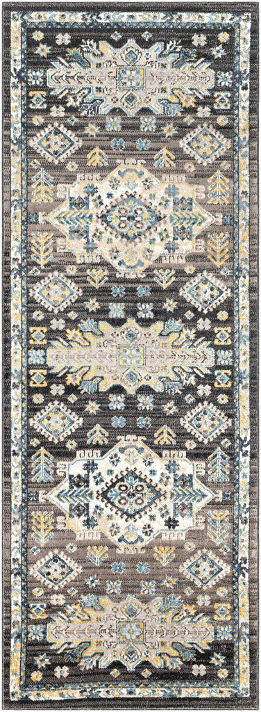 Hauteloom Wanaka WNKVI Black Machine Made Polyester Rug