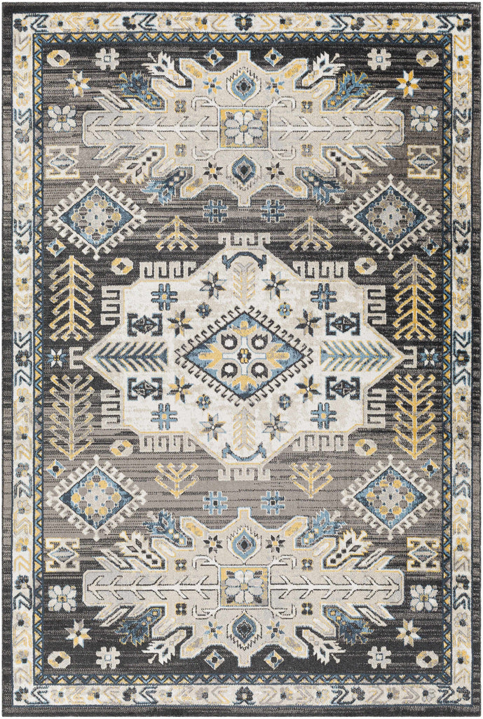 Hauteloom Wanaka WNKVI Black Machine Made Polyester Rug