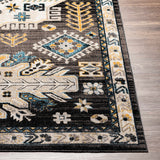 Hauteloom Wanaka WNKVI Black Machine Made Polyester Rug