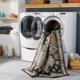 Hauteloom Wanaka WNKVI Black Machine Made Polyester Rug