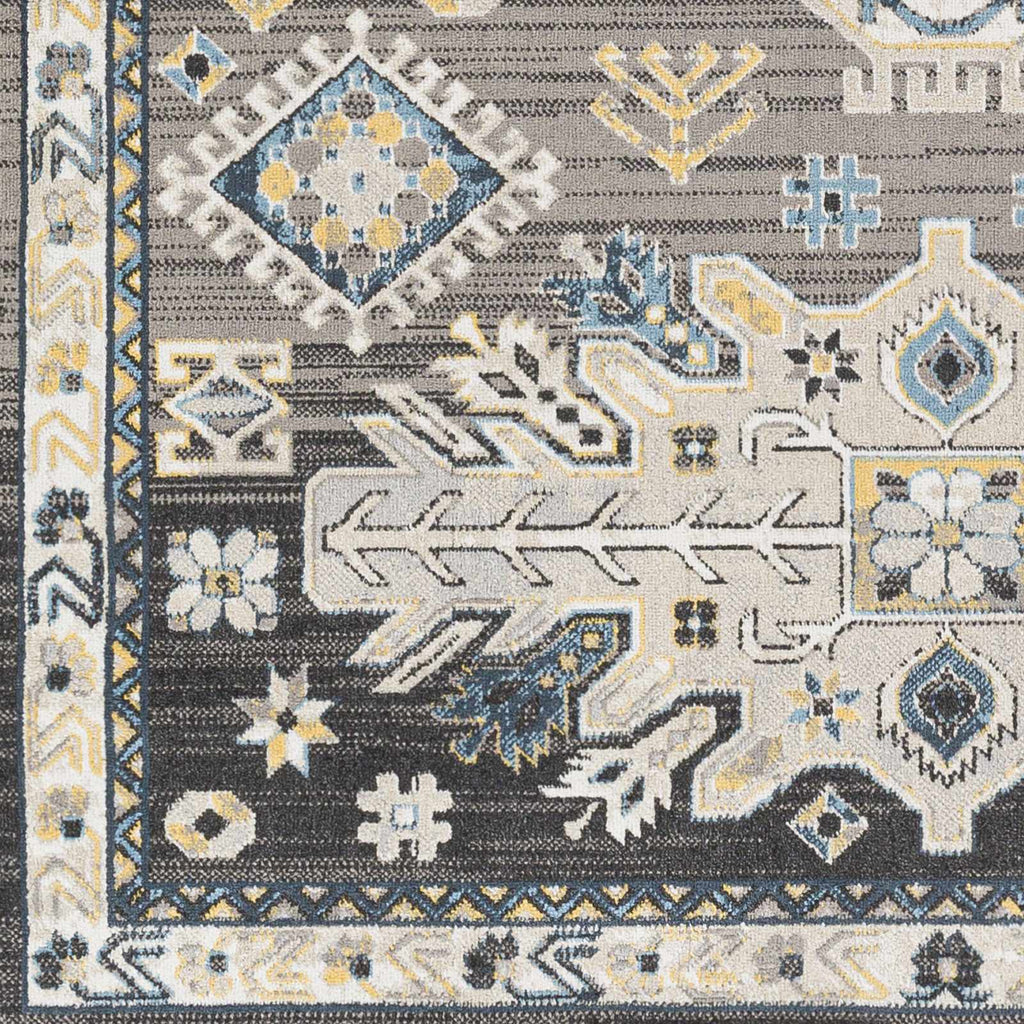 Hauteloom Wanaka WNKVI Black Machine Made Polyester Rug
