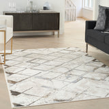 nourison glitz glz02 ivory grey rug