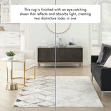 nourison glitz glz02 ivory grey rug