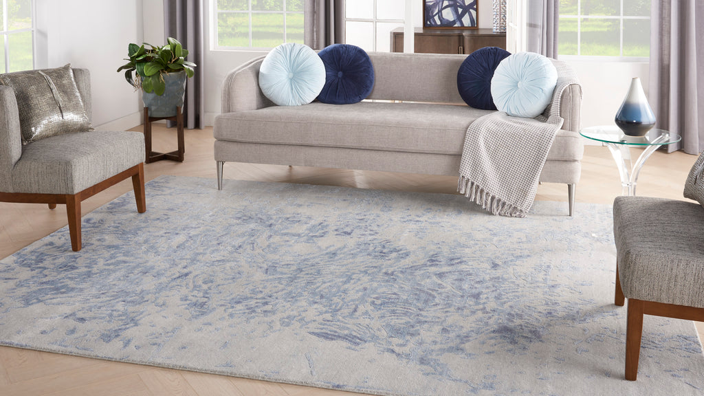 nourison silk shadows sha18 grey blue rug
