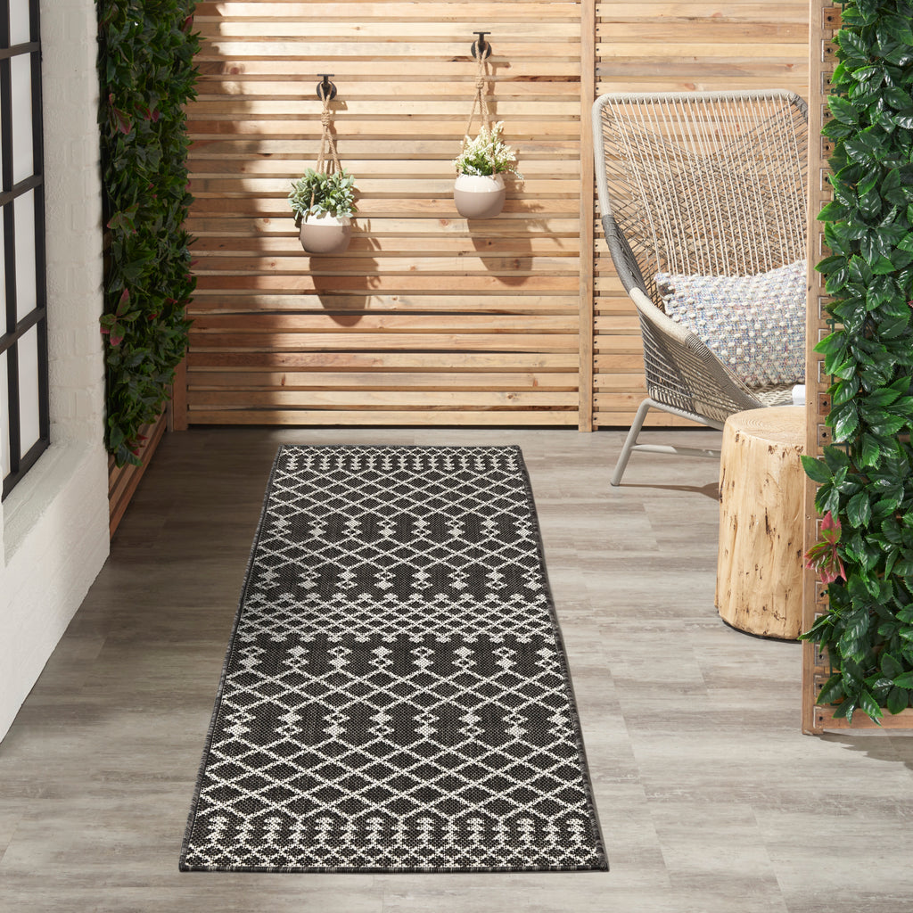 nourison positano pos02 black rug