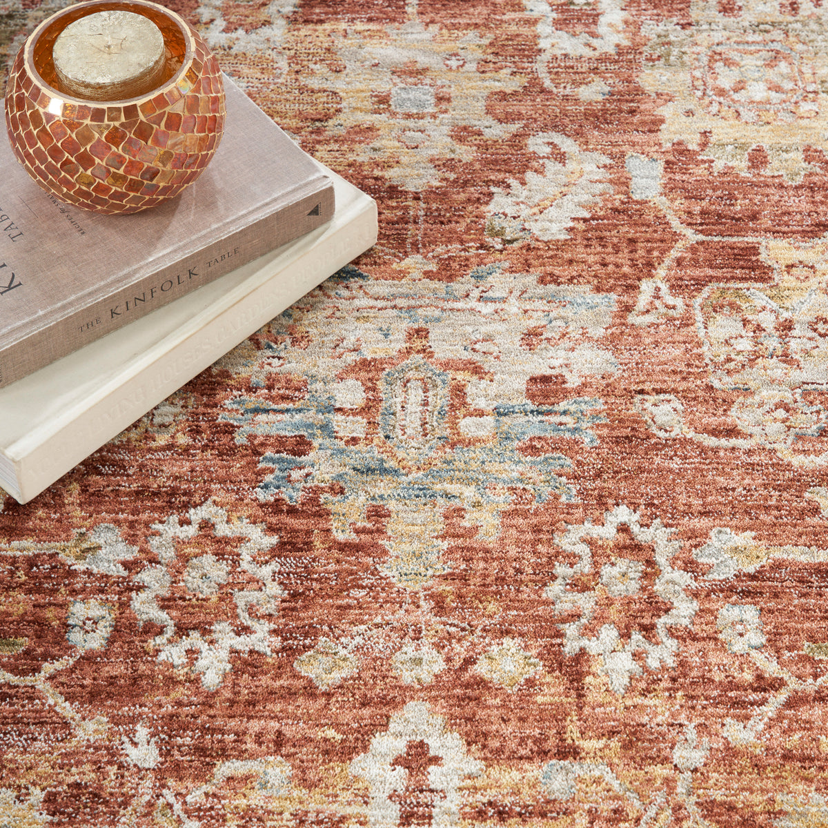 nourison sahar shr02 rust rug