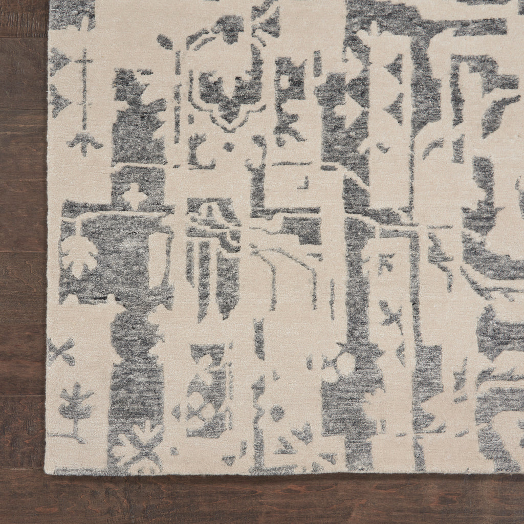 nourison silk shadows sha19 ivory grey rug