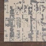 nourison silk shadows sha19 ivory grey rug