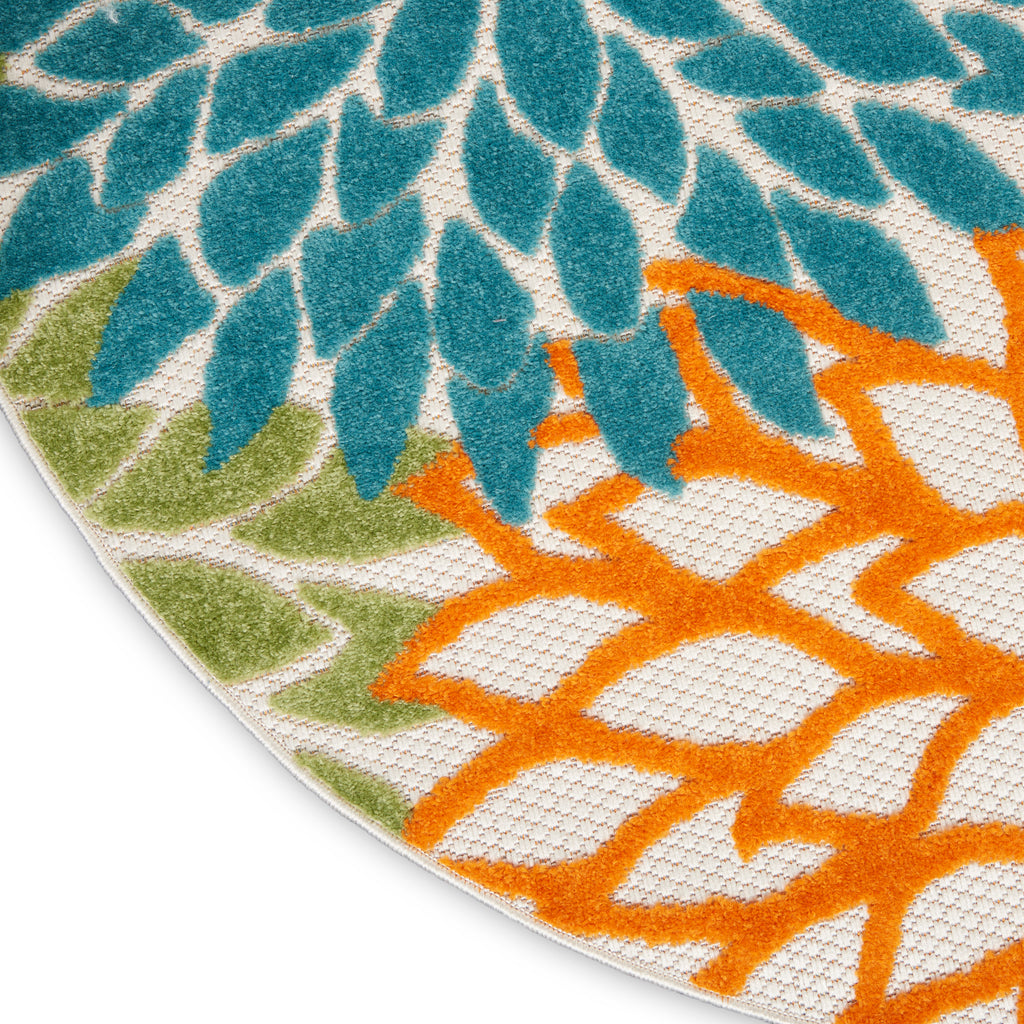 nourison aloha alh05 turquoise multicolor rug