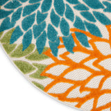 nourison aloha alh05 turquoise multicolor rug