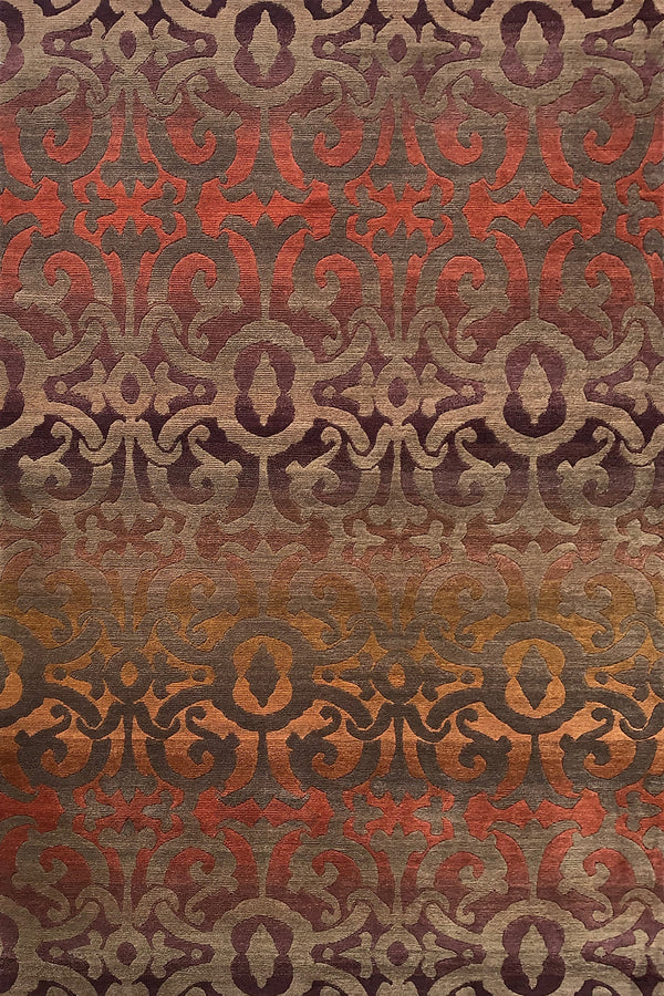 Tibet Rug Company 100 CT WROUGHT IRON Walnut Rug