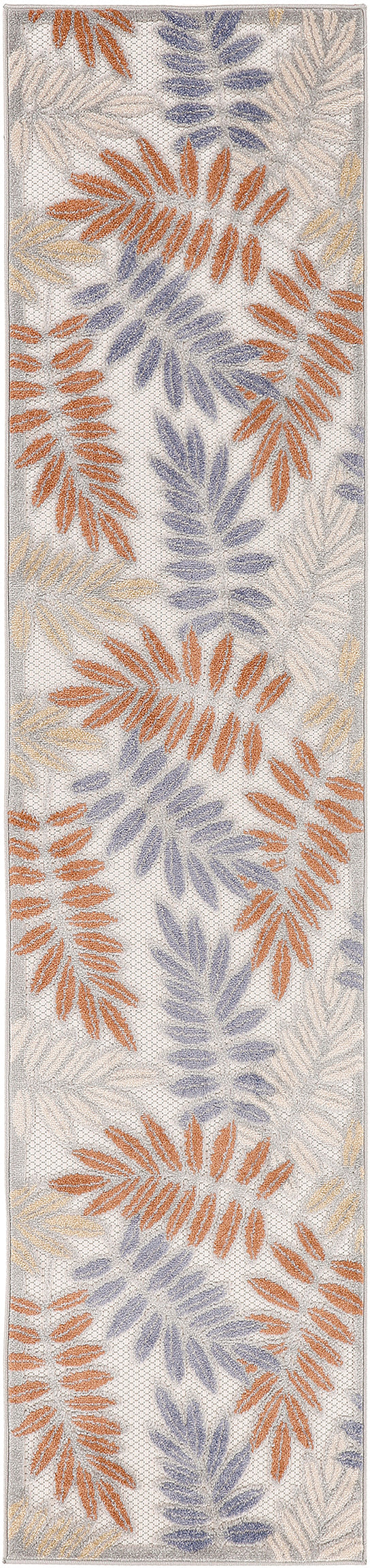 nourison aloha alh18 blue mocha rug