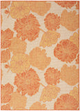 nourison garden oasis goa04 coral rug