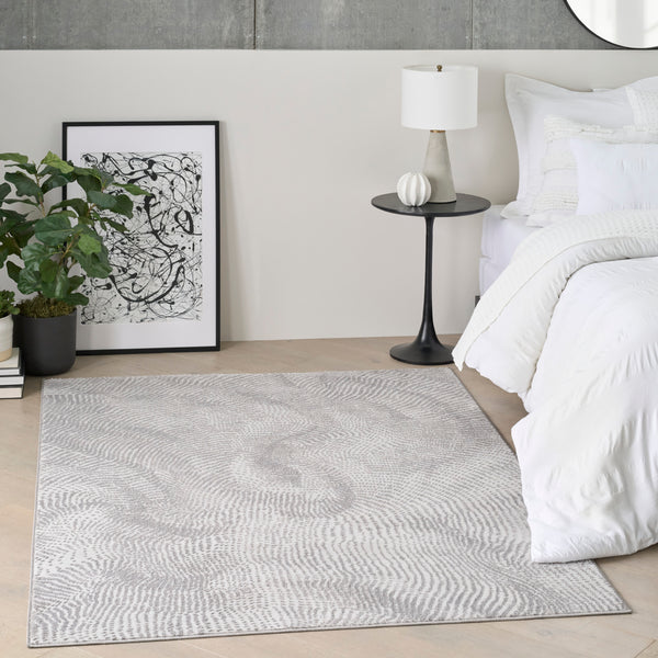 nourison central park west cep01 grey rug