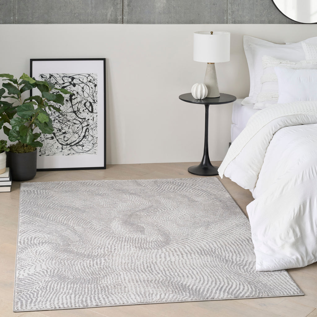 nourison central park west cep01 grey rug
