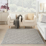nourison easy care nes01 silver grey rug