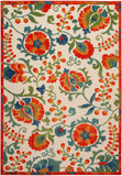 nourison aloha alh17 red multicolor rug