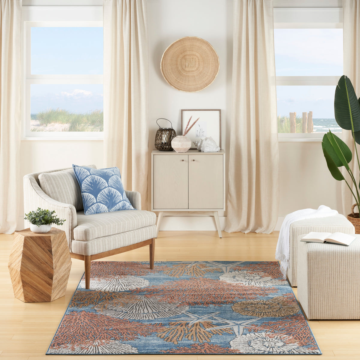 nourison seaside sds04 blue multicolor rug