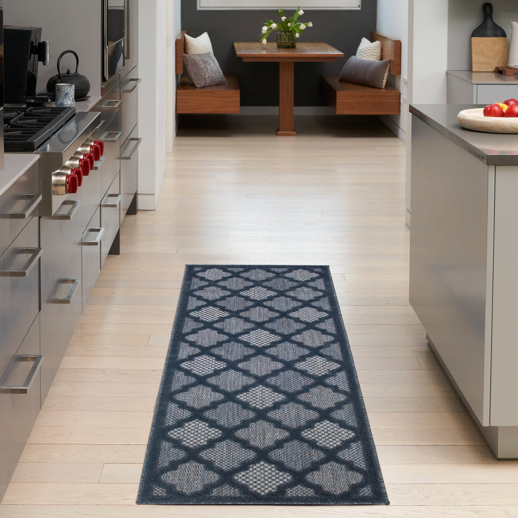 nourison easy care nes01 navy blue rug