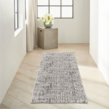 nourison ck024 irradiant irr01 cream black rug