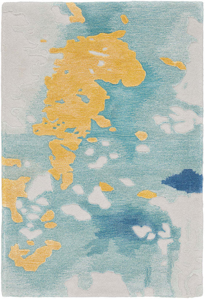 nourison prismatic prs26 seafoam gold rug