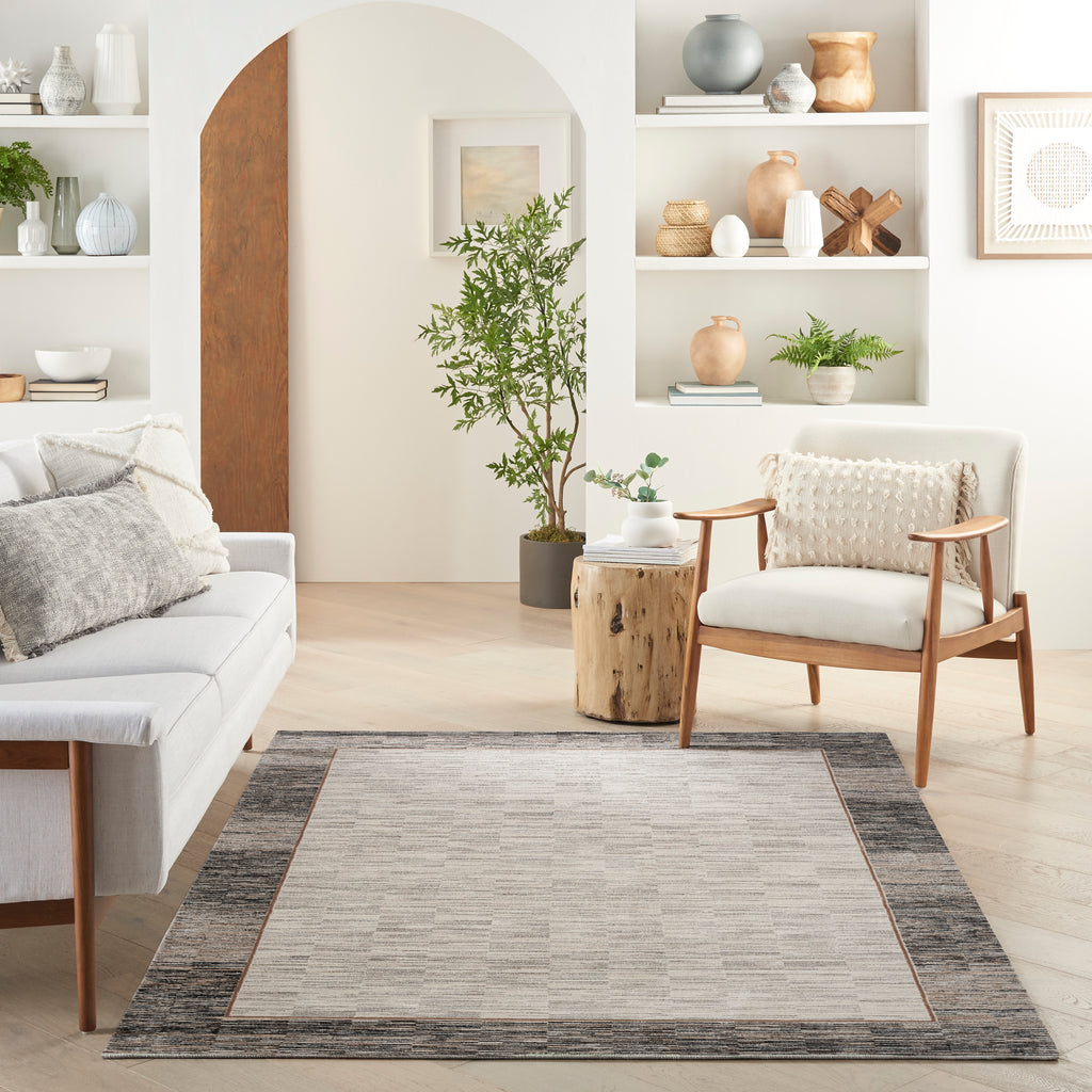 nourison desire dsr02 grey black rug