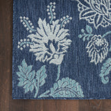 nourison garden oasis goa03 navy rug