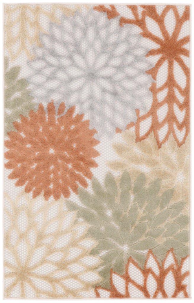 nourison aloha alh05 ivory multicolor rug