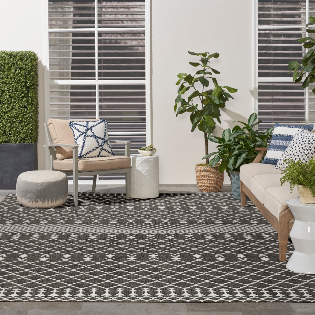 nourison positano pos02 black rug