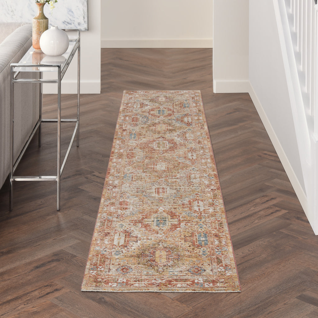 nourison sahar shr01 rust rug