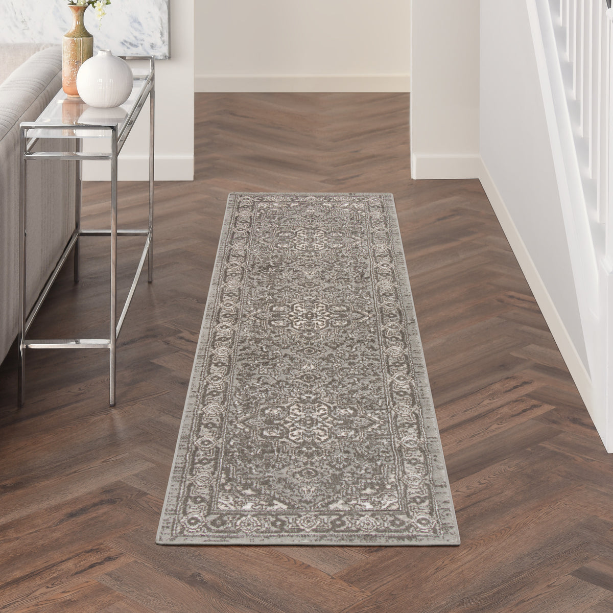 nourison quarry qua05 grey rug