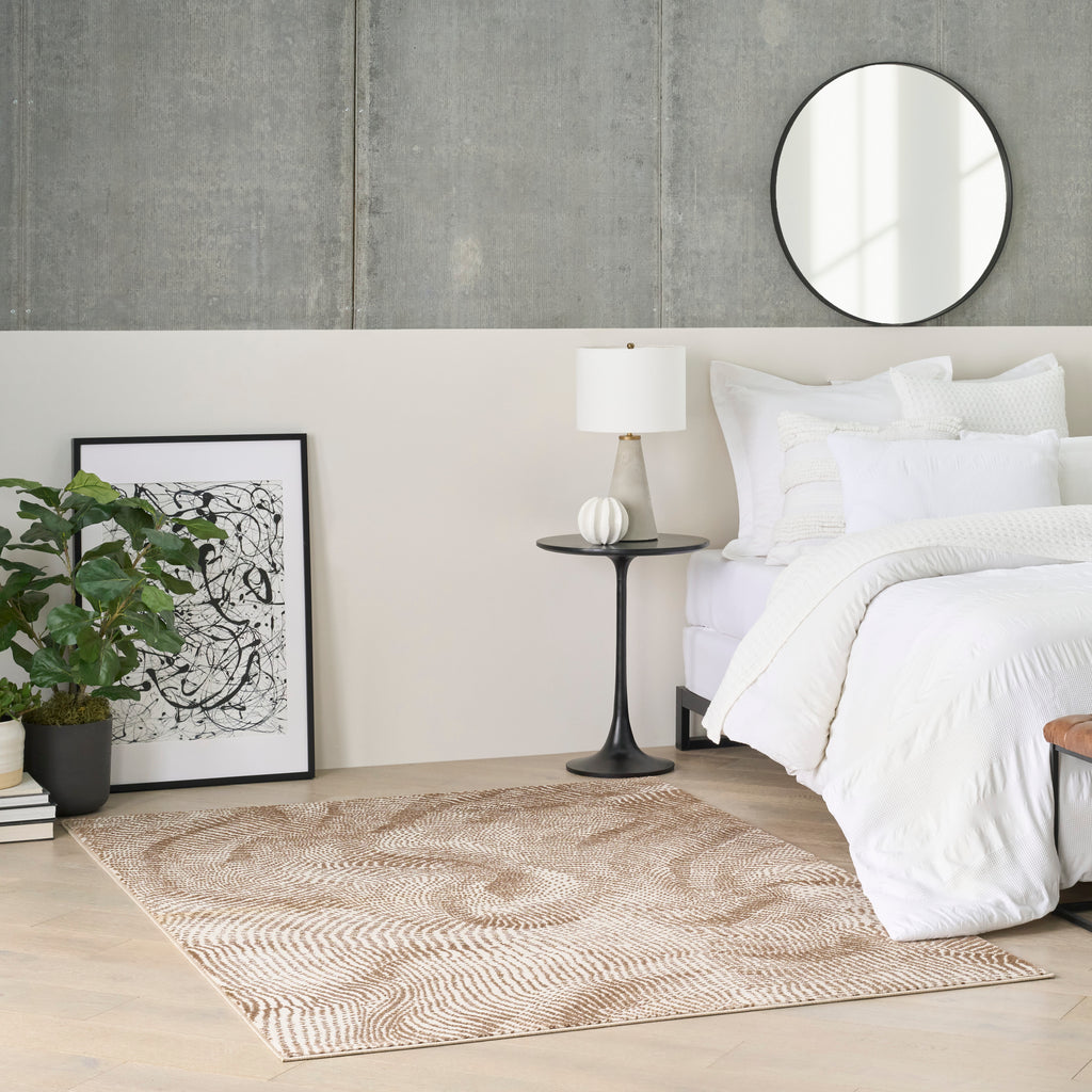 nourison central park west cep01 beige brown rug