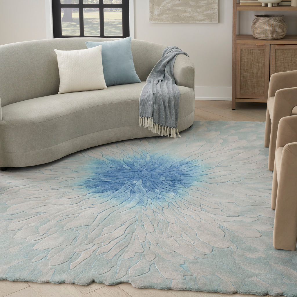 nourison prismatic prs39 blue rug