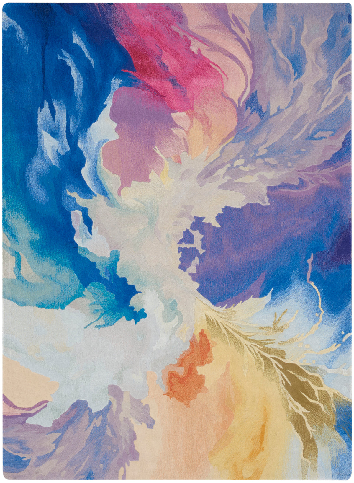 nourison prismatic prs37 blue multicolor rug