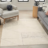 nourison modern comfort mnc02 ivory black rug
