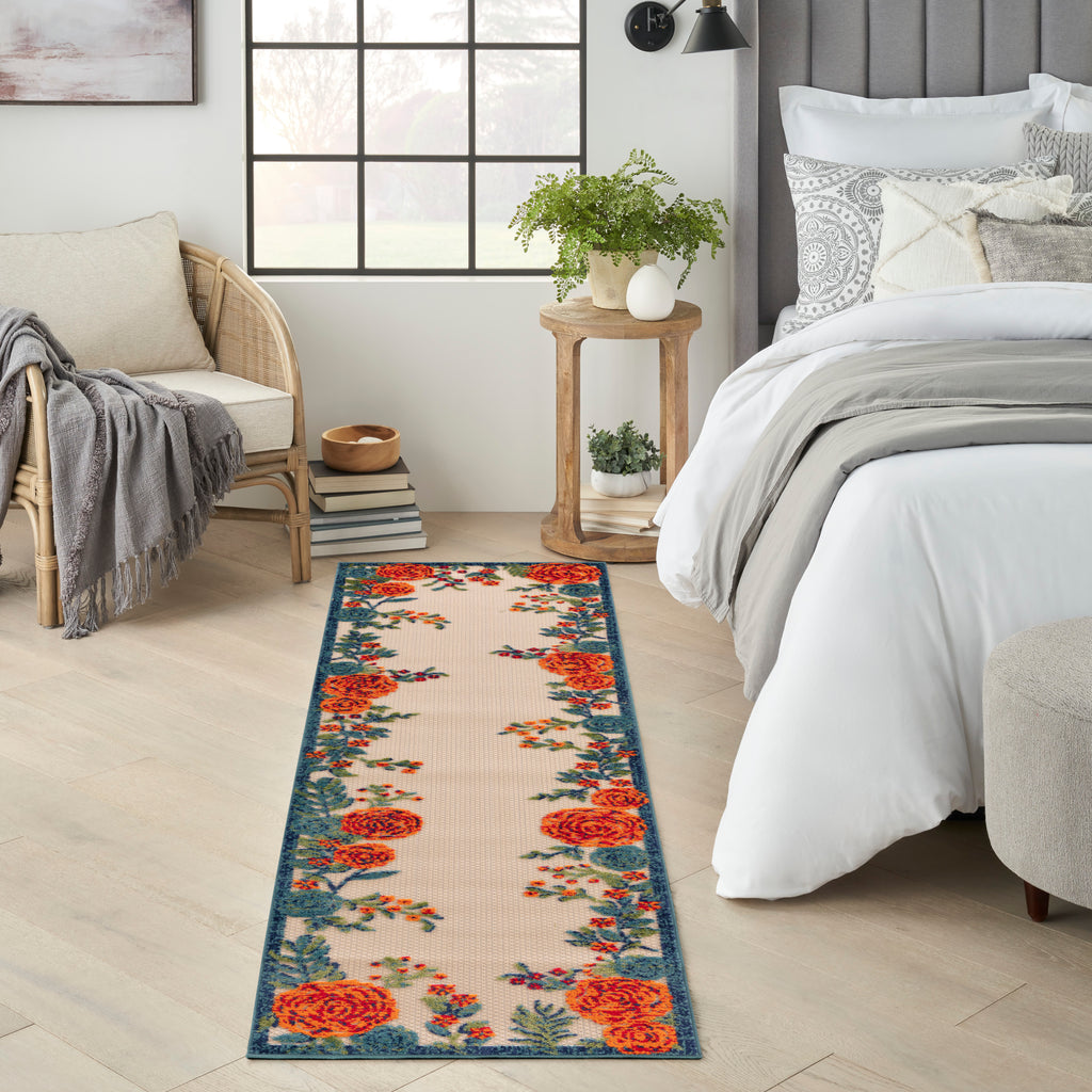 nourison aloha alh32 ivory multicolor rug