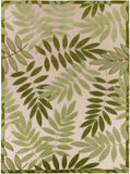 nourison aloha alh18 ivory green rug