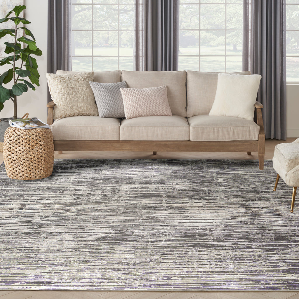 nourison sustainable trends sut01 ivory grey rug