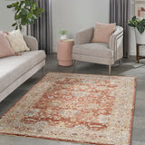 nourison sahar shr02 rust rug