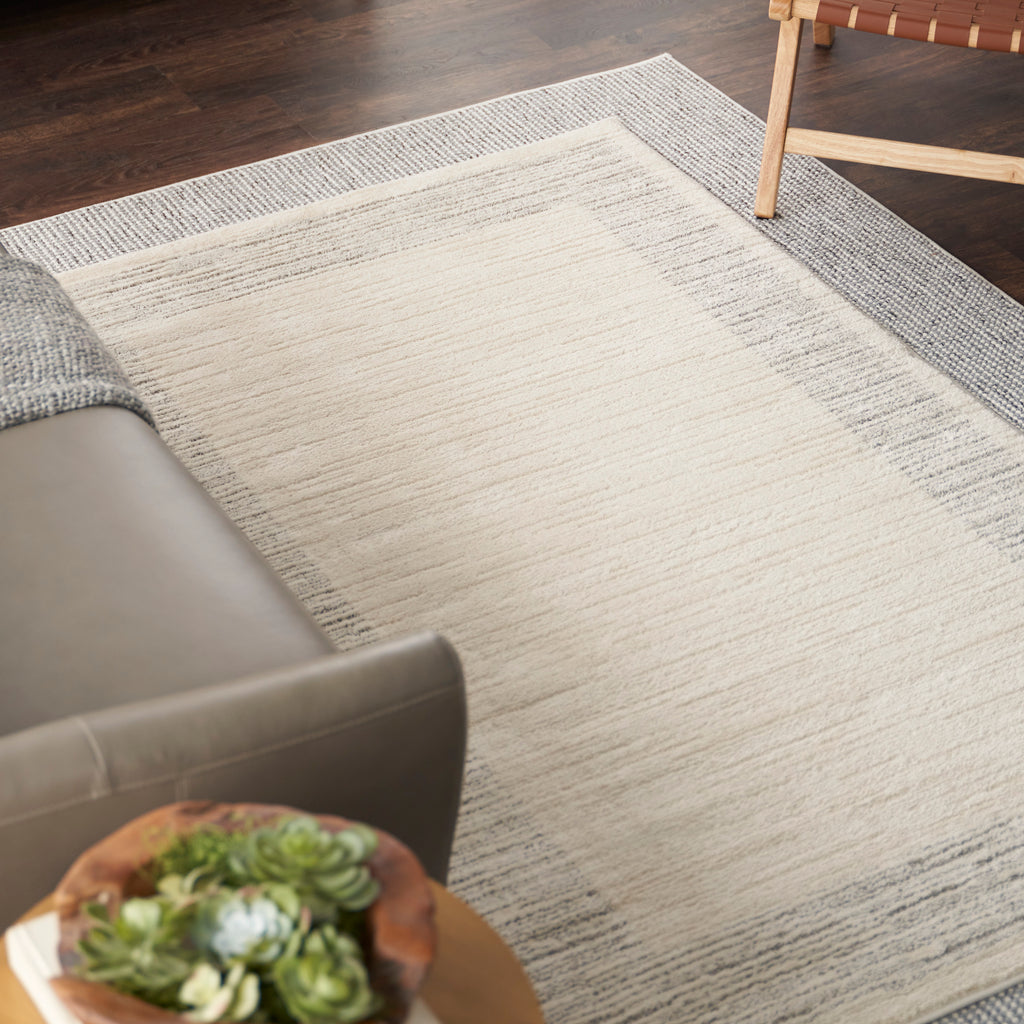 nourison natural texture ntx01 ivory grey rug