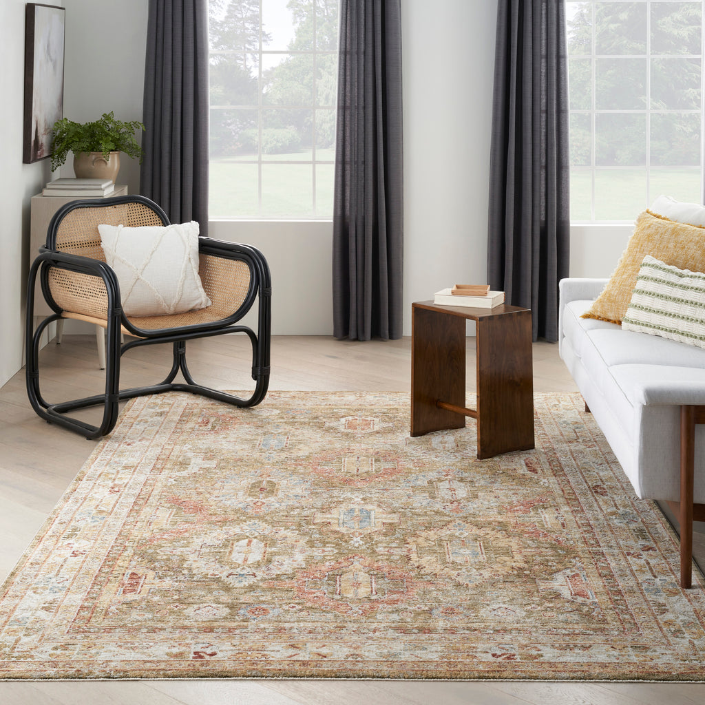 nourison sahar shr01 green rug
