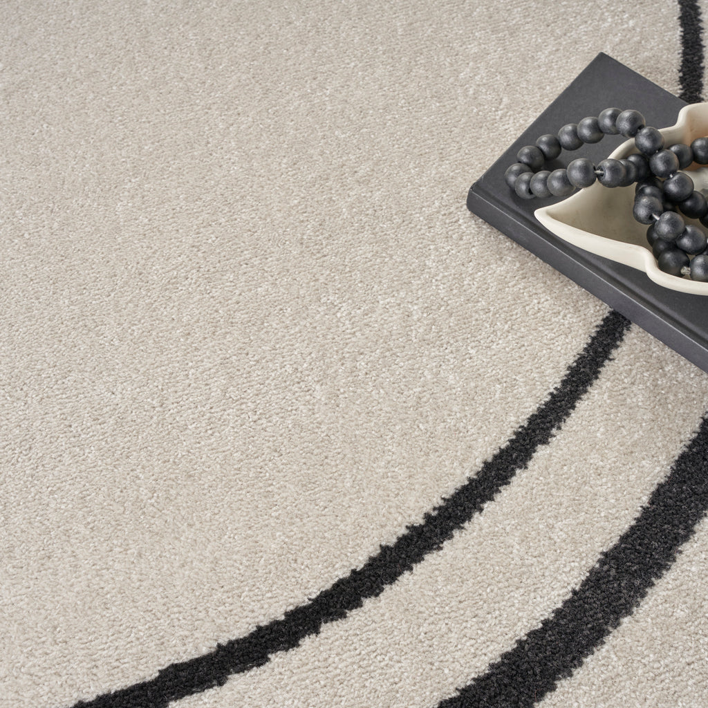 nourison nourison essentials nre02 ivory black rug