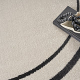 nourison nourison essentials nre02 ivory black rug