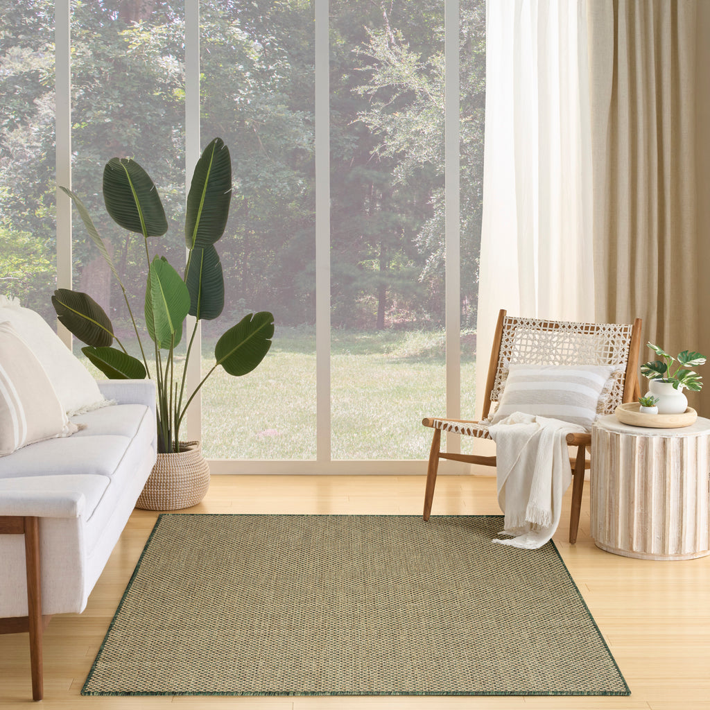 nourison courtyard cou01 green rug