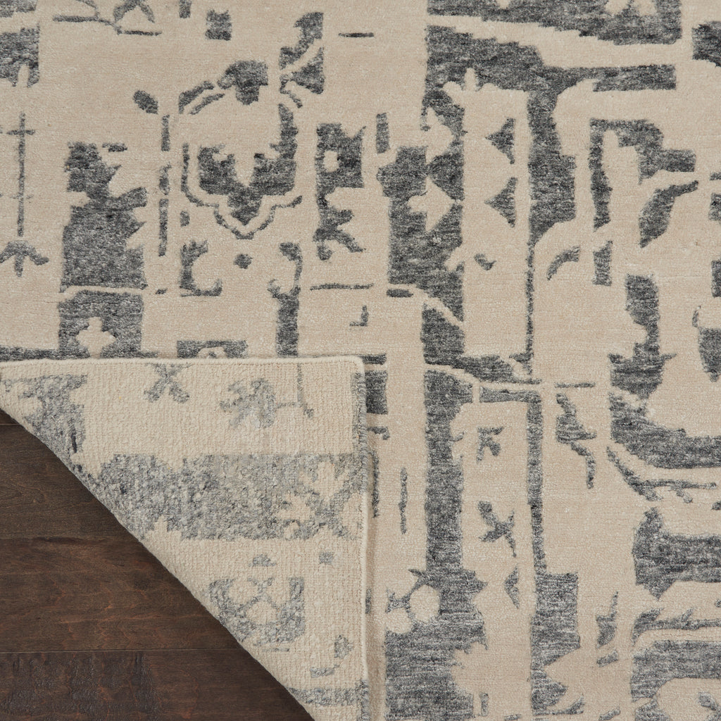 nourison silk shadows sha19 ivory grey rug
